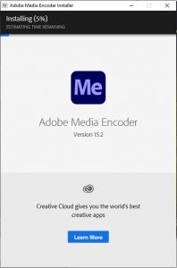 hướng dẫn cài đặt Adobe Media Encoder CC 2019