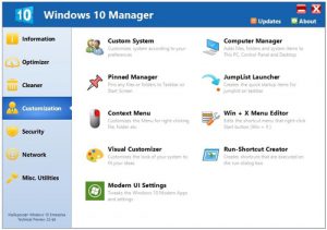 Thông tin về phần mềm Windows 10 Manager