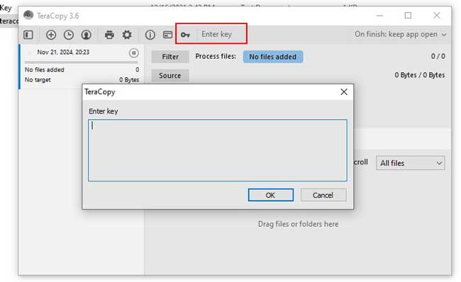 Mở Enter Key để nhập Key kích hoạt Mở Enter Key để nhập Key kích hoạt