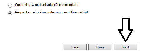 Tích vào ô Request an activation code Tích vào ô Request an activation code