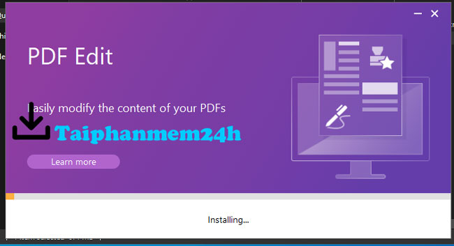 Chờ phần mềm tự động chạy cài đặt