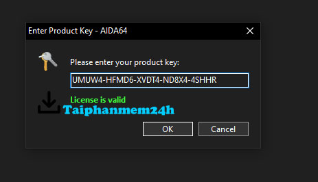 Dán Key kích hoạt và nhấn OK Dán Key kích hoạt và nhấn OK