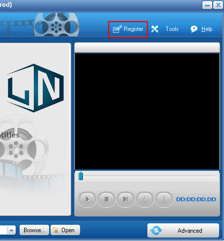 Nhấn vào nút Register trên cửa sổ Total Video Converter