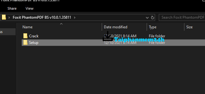 Vào file Setup