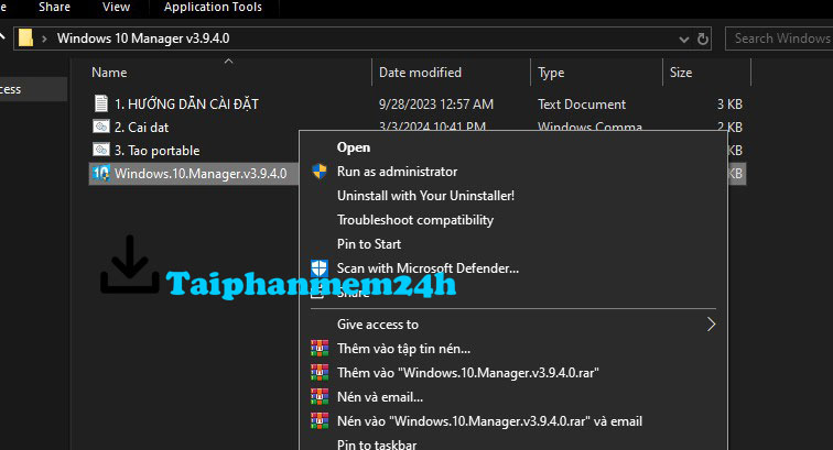 Chạy file cài đặt bằng quyền admin Chạy file cài đặt bằng quyền admin