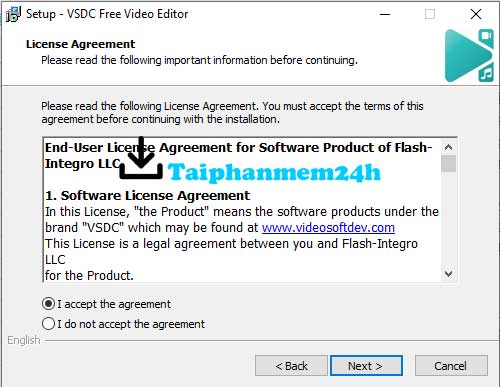 Chọn I Accept đồng ý điểu khoản và nhấn Next Chọn I Accept đồng ý điểu khoản và nhấn Next