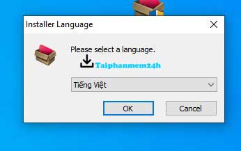 Chọn ngôn ngữ tiếng Việt rồi nhấn OK
