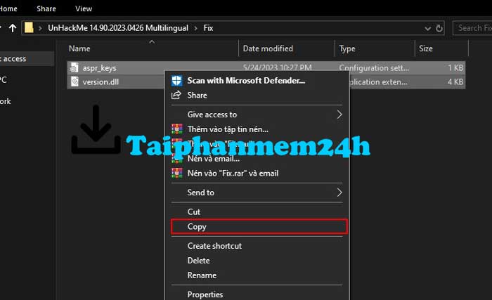 Copy toàn bộ file trong thư mục Fix Copy toàn bộ file trong thư mục Fix