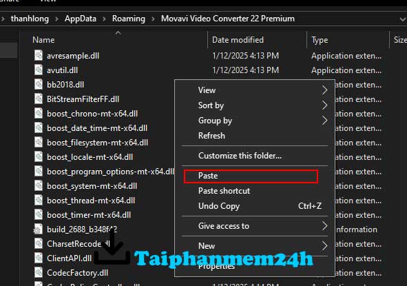 Dán file kích hoạt vào thư mục cài đặt phần mềm Dán file kích hoạt vào thư mục cài đặt phần mềm