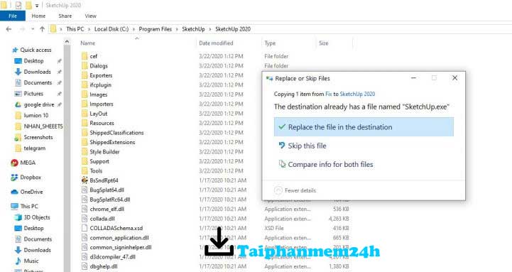 Dán file kích hoạt vào từng đường dẫn Dán file kích hoạt vào từng đường dẫn