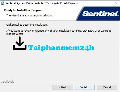 Nhấn Install để cài đặt phần mềm