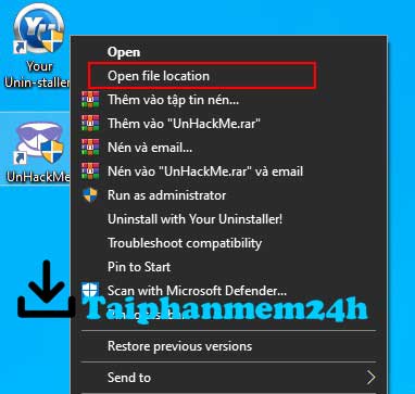 Truy cập thư mục cài đặt phần mềm Truy cập thư mục cài đặt phần mềm