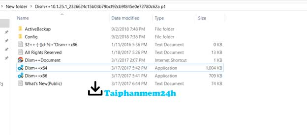 Chạy file Dism++x64