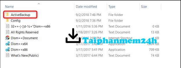 Máy tính sẽ tạo ra tệp ActiveBackup