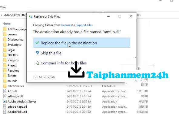 Dán file kích hoạt vào thư mục gốc cài đặt phần mềm Dán file kích hoạt vào thư mục gốc cài đặt phần mềm