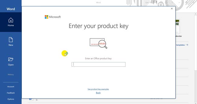 Giao diện nhập keygen