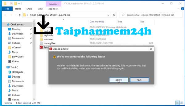 Nhấn Ignore để tiếp tục Nhấn Ignore để tiếp tục