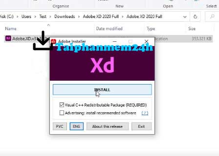 Tích chọn như hình rồi nhấn Install