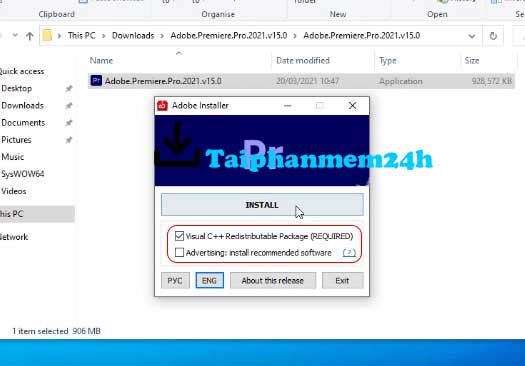 Tích như hình và nhấn Install Tích như hình và nhấn Install